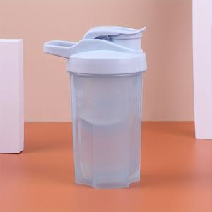 TEMU 1개 16.9oz/500ml 단백질 셰이커 병, 물병, 누수 방지, 피트니스 휴대용 밀크셰이크 병, 레스토랑 사무실 헬스장 이드 알-아드하 무바라크에 적합합니다.