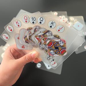 TEMU 혁신적인 PVC 투명 플라스틱 플레잉 카드, 코너, 탁상 카드 게임 포커 카드 할로윈 크리스마스 선물