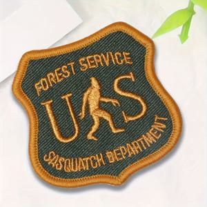 TEMU 1pc 숲 관리 US Sasquatch 부서 자수 패치, 청바지, 자켓, 모자 및 가방용 철자 애플리케이션 - 혼합 색상