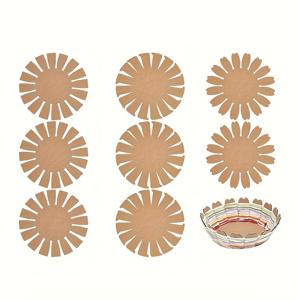 TEMU 9pcs/set 원형 종이 짓는 바구니, 뜨개질 공예 장식 바구니, 손공예 예술 및 공예 프로젝트를 위한 형태 만들기, 크리스마스 부활절 바구니 활동 용품