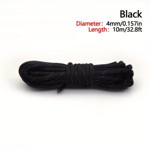 TEMU 5m, 10m 7코 반사 로프, 4mm/0.157in 직경, 야외 반사 텐트 로프, 여행 텐트 액세서리, 팔찌 직조 로프, 야간 반사 로프, 로프