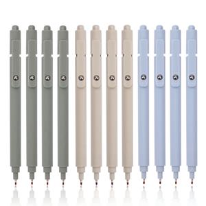 TEMU 12개 팩 우아한 중성 펜, 0.5mm 섬세한 팁, 검정 잉크, 편안한 그립, 빠른 건조, 학교 및 사무실 사용에 적합