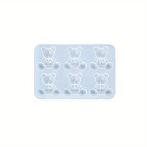 TEMU 3D 곰 실리콘 모양, 에폭시 수지 동물 모양 공예 DIY 모양 귀걸이 보석 브로치 헤어핀, 실리콘 소재