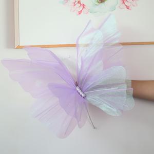 TEMU 50cm 3D 실크 나비 홈 데코 - 결혼식 & 약혼을 위한 투명 디자인 - 우아한 테이블탑 장식, 배터리 필요 없음, 약혼 파티 장식 | 우아한 장식 | 생동감 있는 질감, 나비 장식