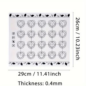 TEMU 1개 Cippes 실리콘 베이킹 매트, 11.4x10.2인치 - 비스틱 & 재사용 가능, 라운드 & 하트 모양, 마카롱, 쿠키 & 페이스트리용, 식품용 실리콘, 할로윈, 크리스마스, 이스터, 추수감사절에 적합, 베이킹, 칩용 실리콘 매트