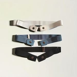 TEMU 3개 패셔너블 탄성 캔버스 허리 벨트, 드레스 및 코트용 인비저블 노쇼 조절 벨트, 폴리에스터 및 스판덱스 소재, 깃털 없는, 전원 없는 액세서리, 청바지 벨트 루프|캐주얼 스타일 벨트|내구성 있는 패션 벨트, 여성용 벨트