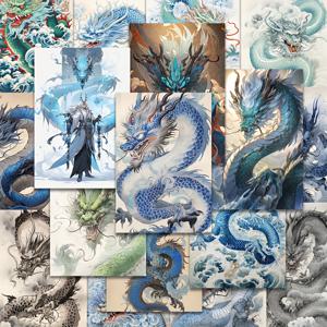 TEMU 폰 케이스, , 배낭, 바이올린 보관함, 게임 콘솔, 파워뱅크, 노트북용 중국 용 PVC 스티커 팩 54개 세트