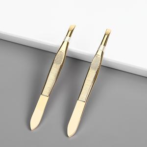 TEMU 정밀 눈썹 족집게 - 눈썹과 속눈썹 뽑기에 적합, 고급 금도금 색상.