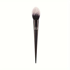 TEMU Kat Von D 럭스 메이크업 브러쉬 - 부드러운 합성 브리슬, 저자극성, 완벽한 파우더 적용을 위한 우아한 블랙 핸들