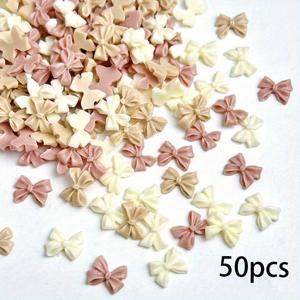 TEMU 50개의 랜덤한 다색의 무지개 무늬 네일 장식, 심플하고 다용도로 사용할 수 있는 단색 무지개 무늬 네일 액세서리 DIY 공예용.