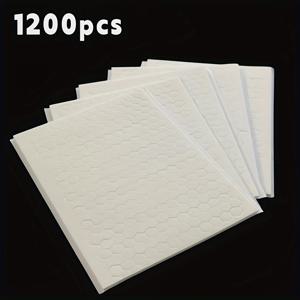 TEMU 1200개입, 3D 폼 도트 더블 스티키 폼 테이프 두께 인기 육각형 접착 브래킷, 공예 DIY 아트 또는 사무용품에 적합, 5장, 육각형 0.25인치