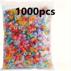 TEMU 200/500//1000/Ppcs Little Pony 비즈 6X9Mm 반짝이는 투명 플라스틱 비즈, 반짝이고 빛나며, 10가지 다른 색상으로 제공되어 DIY 보석 팔찌, 꼬리, 및 열쇠장 액세서리를 만들기 위해 남성과 여성에게 사용할 수 있습니다.