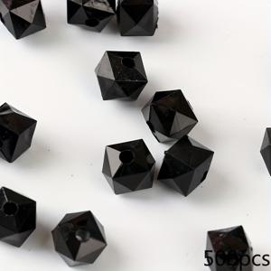 TEMU 500개 아크릴 큐브 비즈 - 투명 멀티 컬러 10mm | DIY 공예 세트 - 쥬얼리 만들기, 펜 거치대 & 서빙 트레이 장식