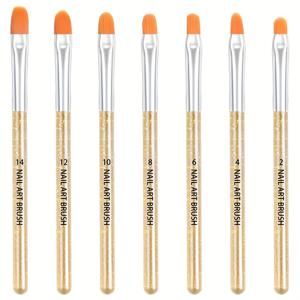 TEMU 7pcs 프로페셔널 젤 네일 브러시 세트 - 폴리 확장 브러시, 네일 아트 팁 빌더, 네일 페인팅 브러시 펜 포함 - 오래 지속되는, 살롱 품질의 결과를 위한 완벽한 도구, 살롱 품질의 결과|프로페셔널 네일 브러시|내구성 있는 브러시|네일팁