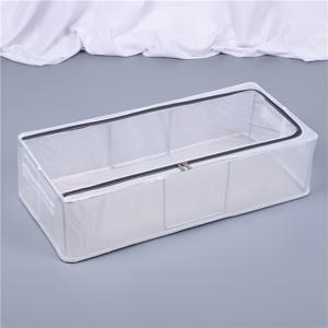TEMU 1pc 투명한 PVC 신발 정리 상자, 접이식 및 설치 필요 없음, 두꺼운 투명한 신발 보관함, 가정용으로 사용 가능합니다.