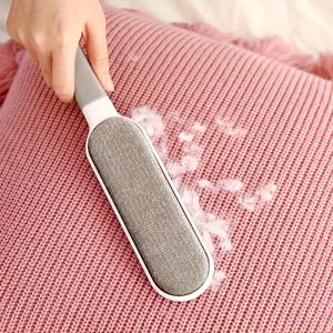 TEMU 고양이 & 개용 재사용 가능한 양면 애완동물 털 제거 브러시 - 옷, 소파, 가구, 침구, 카펫용 수동 정전기 먼지 청소기 - 내구성 있는 폴리프로필렌 소재, 전원 필요 없음, 애완동물 털 청소 도구 | 인체공학적 손잡이 | 재사용 가능한 패브릭, 애완동물 그루밍