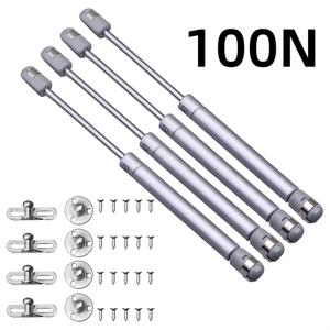 TEMU 4pcs 강력한 주방 캐비닛 핑거, 100N/200N 가스 충격 흡수기, 캐비닛, 가구 및 문을 위한 매트 메탈 하이드라울릭 핑거와 스크루 - 현대적인 디자인, 주방 캐비닛 핑거, 문 충격 흡수기, 세련된 금속 마감, 내구성 있는 구조