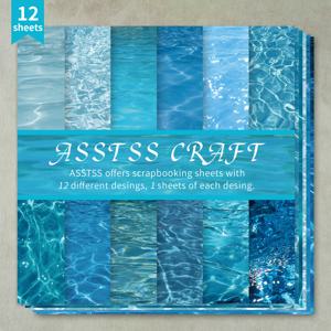 TEMU 12장 ASSTSS 헤비웨이트 스크랩북킹 종이 패드 - 6