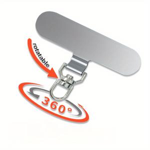 TEMU 업그레이드된 360° 회전 스테인리스 스틸 휴대폰 끈 커넥터, 초슬림 메탈 패치, 안전 로프 액세서리, 범용 폰 액세서리