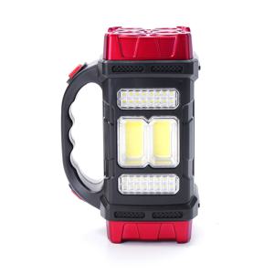 TEMU 1개, 태양광 및 USB 충전식 다기능 캠핑 램프, 강력한 핸드헬드 듀얼 라이트 소스 LED 랜턴과 COB 사이드 라이트, 4가지 조명 모드, 야외 비상 수리 캠핑 모험 사냥 상업용 사용 조명(배터리 포함)