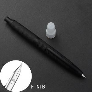 TEMU 1개 진하오 A10 인체공학 브라스 만년필, 리트랙터블 EF/F 펜촉 0.4mm/0.5mm, 블랙 잉크 컨버터, 글쓰기 및 크리스마스 선물에 이상적