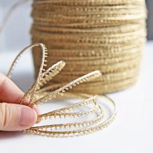 TEMU 1 야드 (91.44cm) 초극세 반짝이는 골드 트림 리본, 봉제 공예 용품, DIY 프로젝트, 장식, 웨딩 장식용 장식 레이스 가장자리