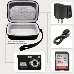 TEMU CCD 카메라 가방, 미니 휴대용 EVA 보관 케이스, 다기능 디지털 스토리지 백, 하드 쉘 카드 가방, 기계 가방