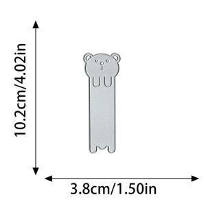 TEMU 1개, 곰 북마크 금속 커팅 몰드, DIY 컷팅 노트북 다이컷 재료, 엠보싱 카드 제작용 다이컷 몰드, 앨범 스탬프 카드, 생일 및 축제 선물용 핸드메이드 종이 공예