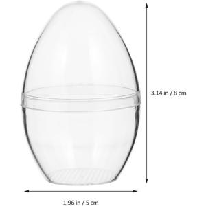 TEMU DIY 공예를 위한 10개의 투명 재사용 가능 플라스틱 볼, 부활절 및 웨딩 장식에 완벽하며, 선물 포장 및 보관에 이상적이며, 선물 포장 보관