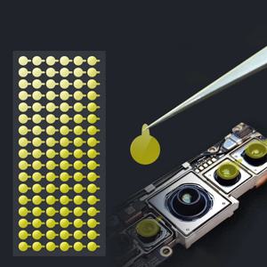TEMU Maksut 100pcs iPhone 카메라용 방수 스티커 - 고온 IR 점 매트릭스, 노란색, 긁힘 방지, 방지, 카메라 보호 | 점 매트릭스 디자인 | 내구성 있는 카메라 렌즈, 카메라 액세서리