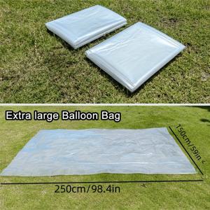 TEMU 1pc 흰색 두꺼운 재사용 가능한 투명 거대 보관 가방, 250*150cm 또는 150*120cm, 플라스틱 풍선, 크리스마스 나무, 결혼식, 약혼식, 새해, 일반 처리용