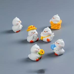 TEMU 매력적인 오리 피규어 6개 세트 - 귀여운 레진 미니어처 장식, 밀짚모자 및 액세서리 포함, 차량, 집, 사무실 책상 또는 선물용으로 완벽함 - 추수감사절, 발렌타인데이, 어버이날 및 졸업식에 이상적 - 전원 필요 없음