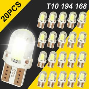TEMU 20개입 초밝기 6000K 화이트 COB LED 번호판 내부 조명 전구 - 12V 차량용 LED T10 194 168 W5W 2825 트럭, 트레일러 및 트럭