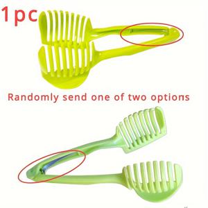 TEMU 1pc 다목적 토마토 및 레몬 슬라이서 홀더 - 수동 휴대용 라운드 과일 클립, 계란 슬라이서 스탠드, 전원 공급이 필요 없는 주방 가제트 도구, 과일 준비 | 사용자 친화적인 디자인 | 내구성 있는 플라스틱