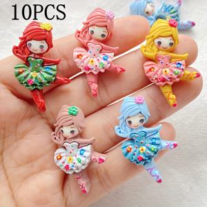 TEMU 10pcs 혼합 레진 귀여운 발레 걸 장식품 - 컬러풀한 드레스와 머리 모양이 있는 만화 요정 공주 조각품, DIY 공예, 스크랩북, 가정 장식에 완벽한 - 데이, 크리스마스, 졸업, 부활절 등에 이상적인 발레 장식 | 재미있는 디자인 | 세밀한 공예 기술, 발레 장식품
