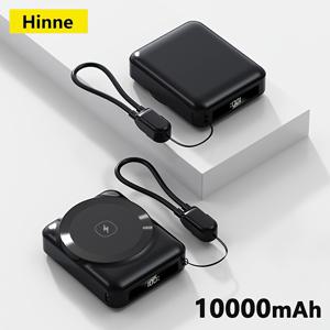 TEMU 힌네 PD22.5W 고속 충전, 자석 무선 충전 모바일 파워뱅크 10000mAh|보조배터리|보조배터리20000