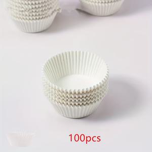 TEMU 100개 고온 방지 케이크 컵, 베이킹 머핀 컵 몰드, 머핀 라인어, 작은 케이크 베이킹 컵 라인어, , 디저트 가게, 웨딩, 생일, 휴일 파티 종이 컵 몰드 라인어.