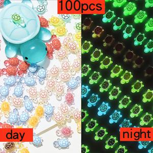 TEMU 100개 레진 바다거북 네일 참 - 3D 미니 야광 오션 동물 장식, 다색 혼합 라인스톤 DIY 공예용, 손톱 및 헤어 액세서리 & 주얼리 만들기 - 공예가를 위한 귀여운 선물, 재미있는 매력 디자인