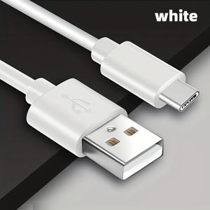 TEMU 3A 60W USB to Type-C 고속 충전 데이터 케이블, 멀티컬러 (1m/2m), 아이폰 16/16 Plus/16 ProMax 및 갤럭시 S20 S10 S9 노트 20.10 차량용 게임 고속 충전