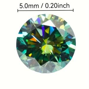 TEMU 0.5카트라운드 블루그린 모이사이트 스톤 - DIY 귀걸이, 반지 및 목걸이에 이상적 | 메인 보석 액세서리, 합성 보석, 지구적인 톤, 세인트 패트릭의 날, 지구의 날 및 마르티그라스에 완벽한 보석 액세서리 및 파트