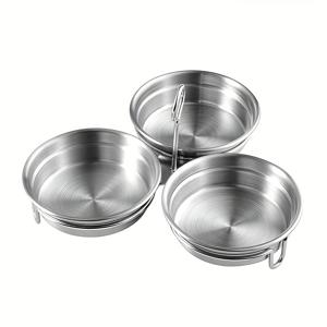 TEMU 3pcs 스테인레스 스틸 스팀어 에그 몰드 - 가정용 아침 식사에 완벽, 청소 및 사용이 쉬우며, 채소와 함께 스팀 에그를 만드는 데 이상적, 아침 식사 필수품|스테인레스 스틸 몰드|내구성 있는 주방 용품|계란찜기
