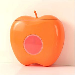 TEMU 사과 모양 벽걸이 보관함 - 플라스틱 랩, 봉지 및 방진용 다목적 정리함 - 내구성 있는 플라스틱 3가지 색상 (빨강, 오렌지, 민트 그린) - 공간 절약 주방 & 홈 데코