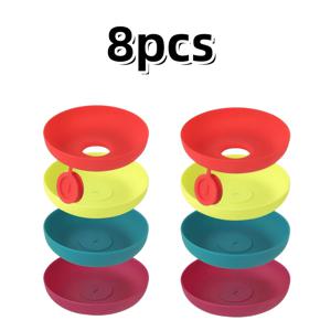TEMU 1/4/8pcs 팩 실리콘 홀더 세트, 여름 팝스ICLE 홀더, 누출 방지 콘 서포트 드롭 보호 커버, 휴대용 아이스 팝 모울 트레이, - 식기 세척기 안전|얼음트레이