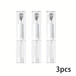 TEMU 3개 10ml 휴대용 진공 펌프 병, 투명 플라스틱 재충전 가능 용기, 누출 방지 금속 헤드, 에센셜 오일, 로션, 젤, 세럼, 그리고 베이스에 이상적, 가벼우면서 실용적, 여행에 필수, 다기능 소형 용기