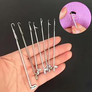 TEMU 초보자와 숙련된 니터를 위한 완벽한 스웨터 수리 & DIY 공예용 7피스/세트 금속 후크가 있는 뜨개질 세트, 내구성 있는 뜨개질 도구 및 액세서리