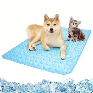TEMU 강아지와 고양이용 여름용 애완동물 냉각 매트 - 강아지 집, 수납함, 자동차, 실내 및 실외 매트 냉각 담요 비독성 통기성 수면 침대 해변|이불|강아지유모차