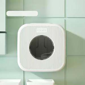 TEMU 4색 벽걸이 플라스틱 랩 & 보관 정리함 - 투명 풀아웃 디자인, 조립 불필요한 공간절약 주방용품 정리대 (클링 필름, 호일, 장갑) - 내구성 있는 다목적 홈 스토리지 솔루션, 팬트리 정리 및 수납, 랙