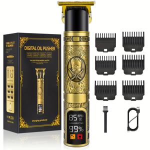 TEMU 프로페셔널 남성용 USB 충전식 무선 면도기, 6단계 길이 조절 콤비네이션 트리머 & 그루밍 키트, 개인 스타일링 도구, 남성을 위한 이상적인 선물