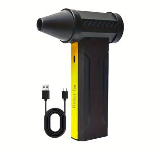 TEMU 400000RPM 휴대용 터빈 강풍 팬 - 3단계 무선 공기 청소기 | 10000mAh 타입-C 충전식 | 냉각/차량/먼지/잎사귀/캠핑/키보드/청소용 핸드헬드 - 남성 최고의 기기 선물, 자동차 및 눈 청소에 이상적|키보드|독거미키보드|차량용선풍기