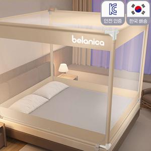TEMU [국내 당일배송] 개웃기냥 모기장 KC인증 완료 임산부,영아 안전 사용 침대 텐트형 3방향 문